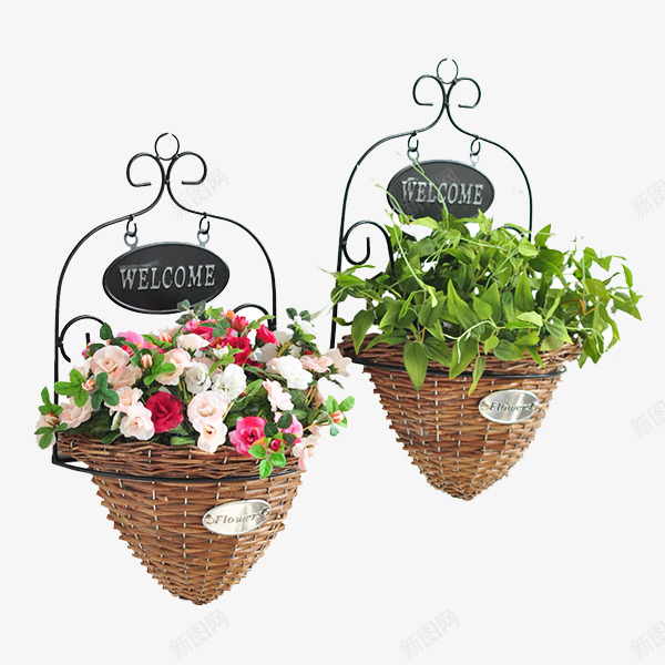 花篮装饰psd免抠素材_88icon https://88icon.com 墙上装饰品 墙面装饰 花篮 装饰品 鲜花