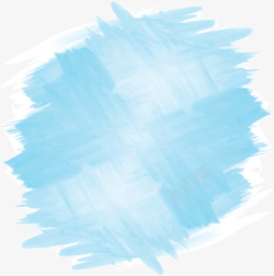 蓝色水彩笔触天蓝色水彩涂鸦笔刷矢量图高清图片
