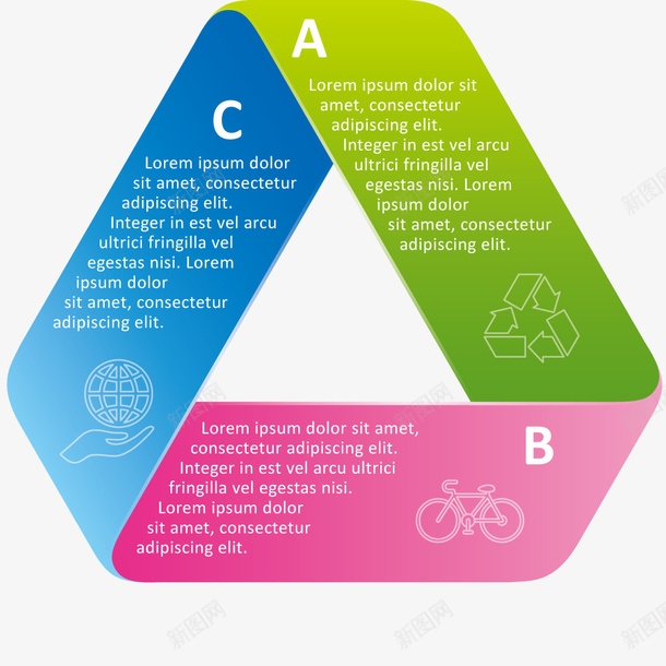 循环展示图形矢量图ai免抠素材_88icon https://88icon.com ppt演示图案 几何图形 文案字体 环保绿色说明 矢量图