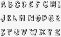 创意斜纹字母素材