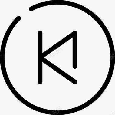 多彩圆字母K的范围内图标图标