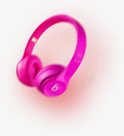 粉色梦幻光效耳机素材