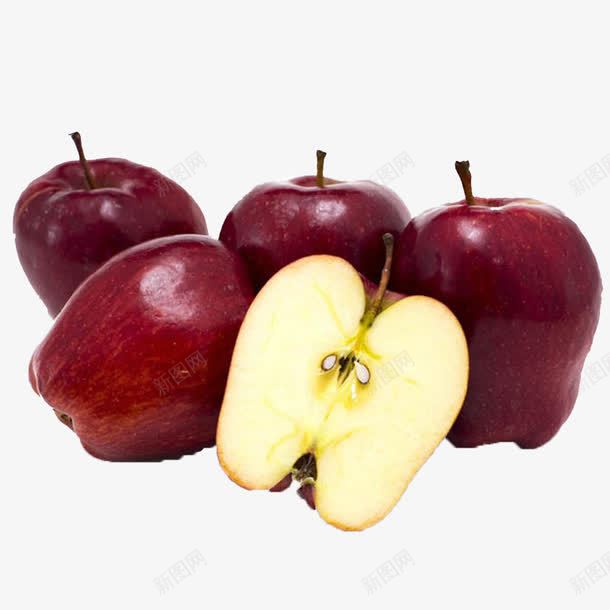 切开新鲜可口进口蛇果png免抠素材_88icon https://88icon.com 产品实物 切开 可口 新鲜 水果 进口