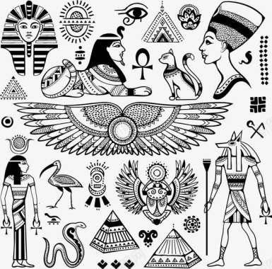 民间艺术文化埃及文化元素图标图标