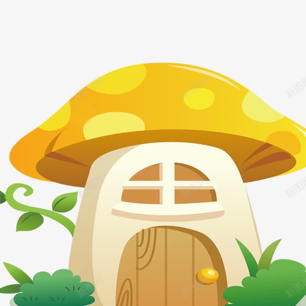 蘑菇屋子png免抠素材_88icon https://88icon.com 创意小屋 卡通房屋 蘑菇屋