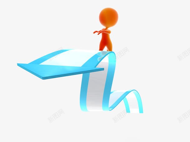 蓝色曲折箭头png免抠素材_88icon https://88icon.com 3D人偶 3D设计 公司 前进 动作 员工 员工风采 小人偶 抽象概念 插图 曲折 橘色娃娃 箭头 道路 高低起伏
