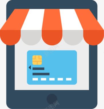 超市购物网上购物支付方式图标图标