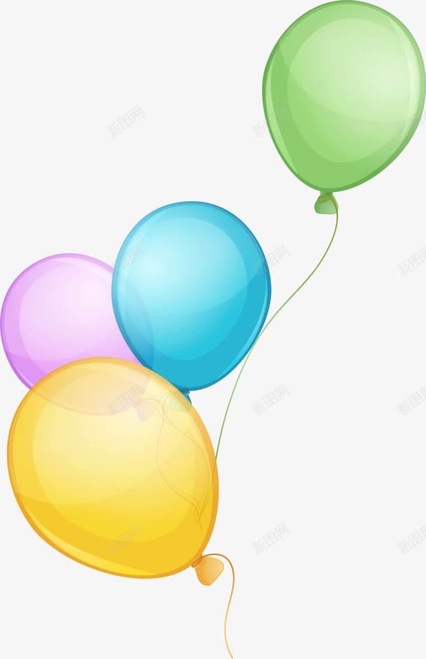 彩色漂浮气球png免抠素材_88icon https://88icon.com 七彩气球 卡通气球 彩色气球 活动气球 节庆气球 装饰图案