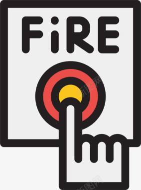紧急火灾救援按钮图标图标