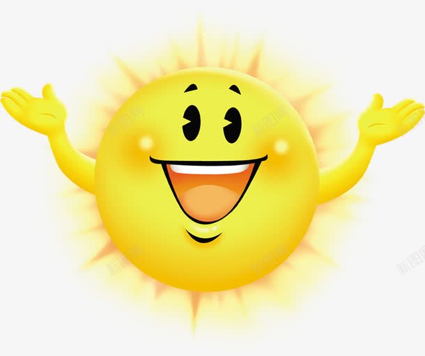 金黄色太阳卡通笑脸png免抠素材_88icon https://88icon.com 卡通 卡通晴空 发光发热 哈哈大笑太阳 太阳 太阳贴图 笑脸 笑脸AI 金黄色
