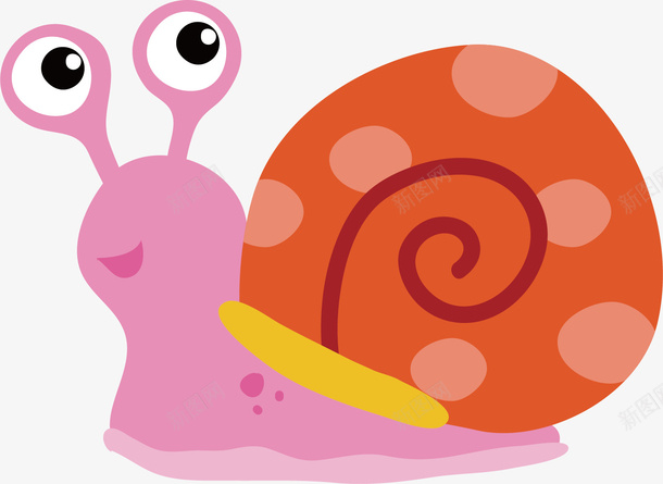 背着彩色壳的蜗牛矢量图ai免抠素材_88icon https://88icon.com 卡通手绘 可爱 大眼 斑点 矢量图 蜗牛 蜗牛的房子 装饰