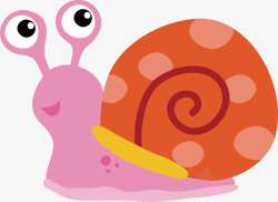 简约蜗牛壳背着彩色壳的蜗牛矢量图高清图片