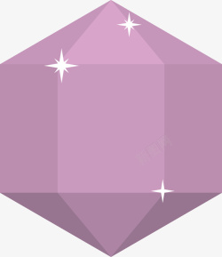 紫色卡通宝石素材