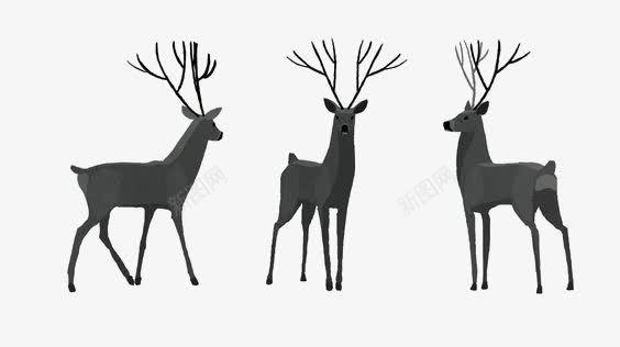 小鹿背景麋鹿图标图标