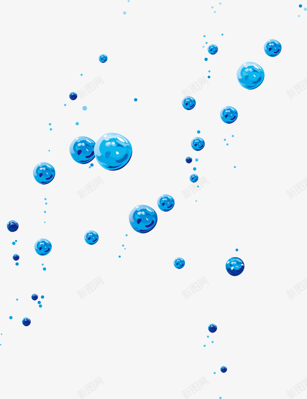 蓝色漂浮水滴png免抠素材_88icon https://88icon.com 水球 流体 液体 清新液体 漂浮水珠 蓝色水滴