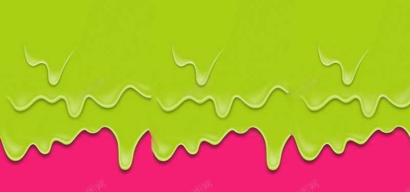 融化的冰激凌彩色bannerjpg设计背景_88icon https://88icon.com 彩色 海报banner 玫红色 绿色 融化的冰激凌 设计