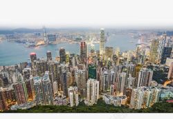 俯瞰香港香港风光香港楼宇素材