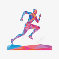 体育运动卡通人物运动跑步人物高清图片