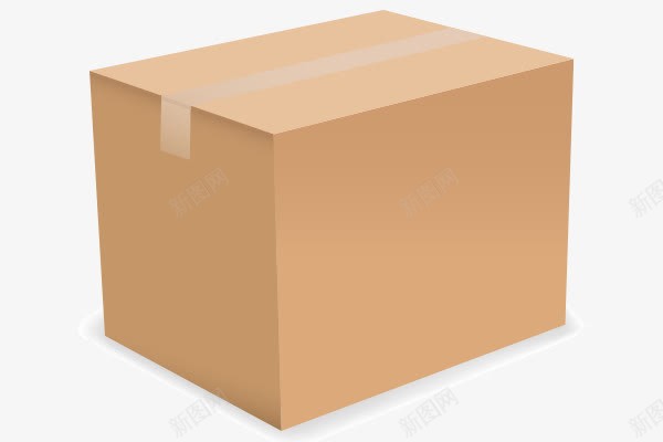牛皮纸箱png免抠素材_88icon https://88icon.com 密封条 盒子 运输
