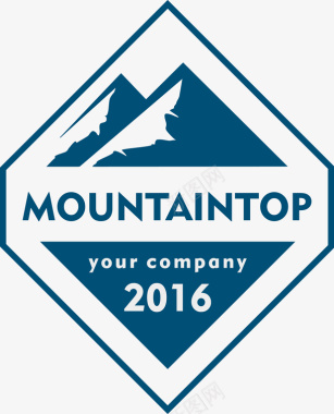 创意蓝色山脉logo图图标图标