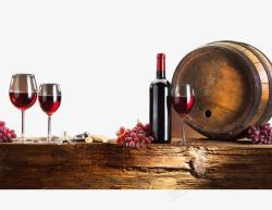葡萄酒瓶端酒红酒海报元素高清图片