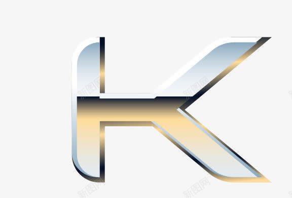 金属质感字母Kpng免抠素材_88icon https://88icon.com 创意字母 现代 金属质感字母数字