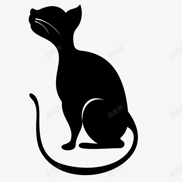 黑色的手绘猫咪剪影png免抠素材_88icon https://88icon.com 免抠图 全黑图 手绘猫咪 效果图 猫咪 装饰图 装饰画 黑色猫咪