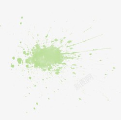 绿色朦胧美景墨迹喷溅素材
