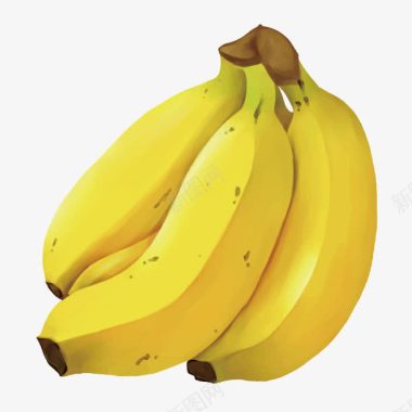 3d手绘水果素描香蕉图标图标