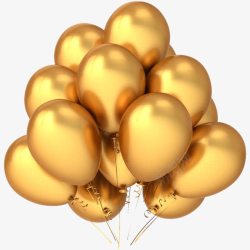 金色气球氢气球元素素材