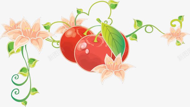 番茄装饰psd免抠素材_88icon https://88icon.com 卡通 图片 手绘 番茄 番茄素材 背景 详情页