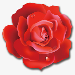 红色立体福字花立体玫瑰高清图片