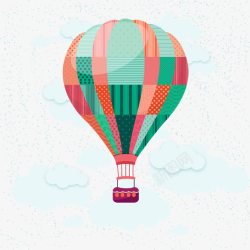单个气球热气球插画高清图片