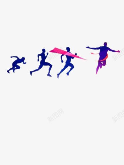 奔跑人物彩色剪影png免抠素材_88icon https://88icon.com 丝带 人物 健康 剪影 奔跑 胜利 运动 运动会