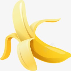 手绘香蕉皮手绘黄色香蕉高清图片