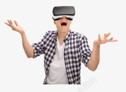 体验VR的男子素材