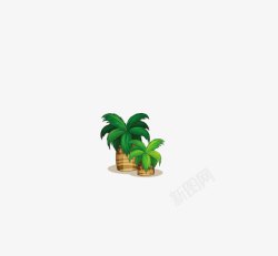热带沙滩精美海滩椰子树片高清图片