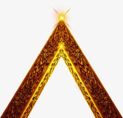 黄金金字塔光效纹理质感素材