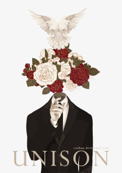 绅士西装花朵绅士高清图片