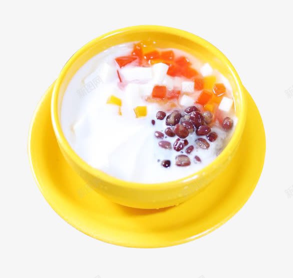 果肉小红豆双皮奶糖水甜品png免抠素材_88icon https://88icon.com 产品实物 双皮奶 小红豆 果肉 甜品 糖水 美味 餐饮