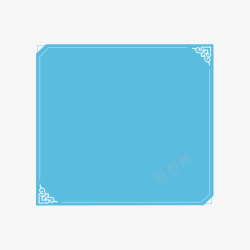 矩形形状蓝色背景框框高清图片