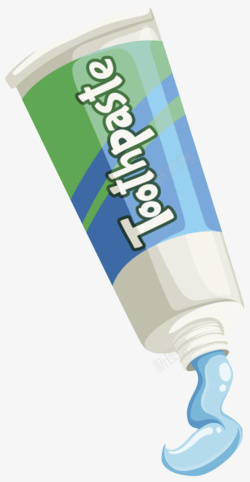 写着英文字母的牙膏管卡通素材