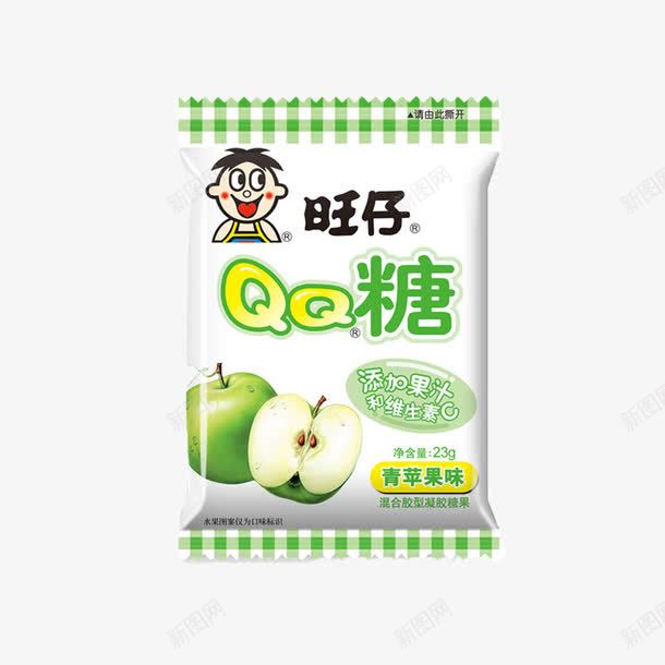 青苹果味qq糖png免抠素材_88icon https://88icon.com 产品实物 旺仔牛奶 旺仔食品 甜食 糖果 青苹果味