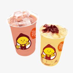 果茶冰块奶茶店宣传单素材