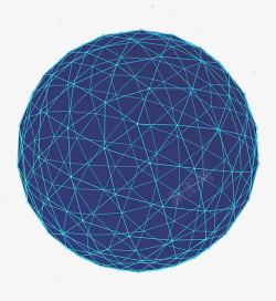 深蓝球状网格点装饰图案素材