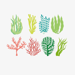 简洁卡通珊瑚藻矢量图素材