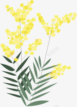 黄色春花浪漫黄色春天迎春花矢量图高清图片