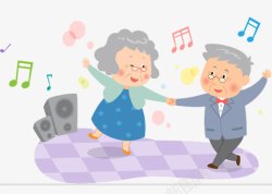 时尚奶奶跳舞的老人高清图片