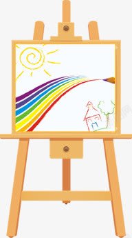 儿童美术彩色画板高清图片