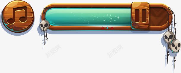 进度条游戏手绘质感游戏按钮图标图标
